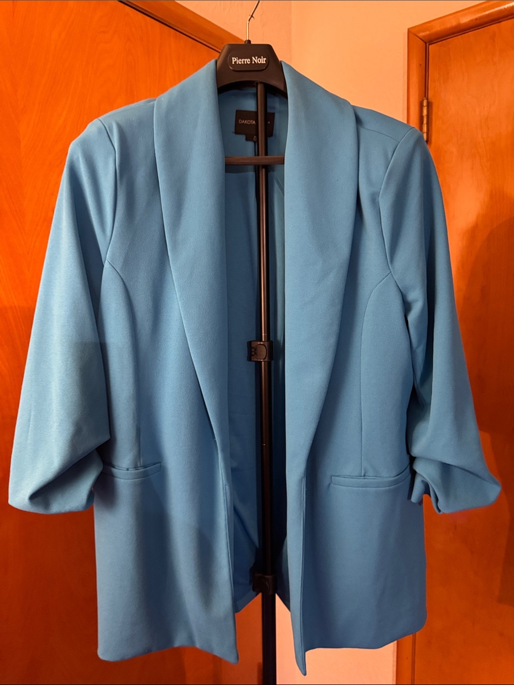 Dakota Light Blue Open-Front Women's Blazer